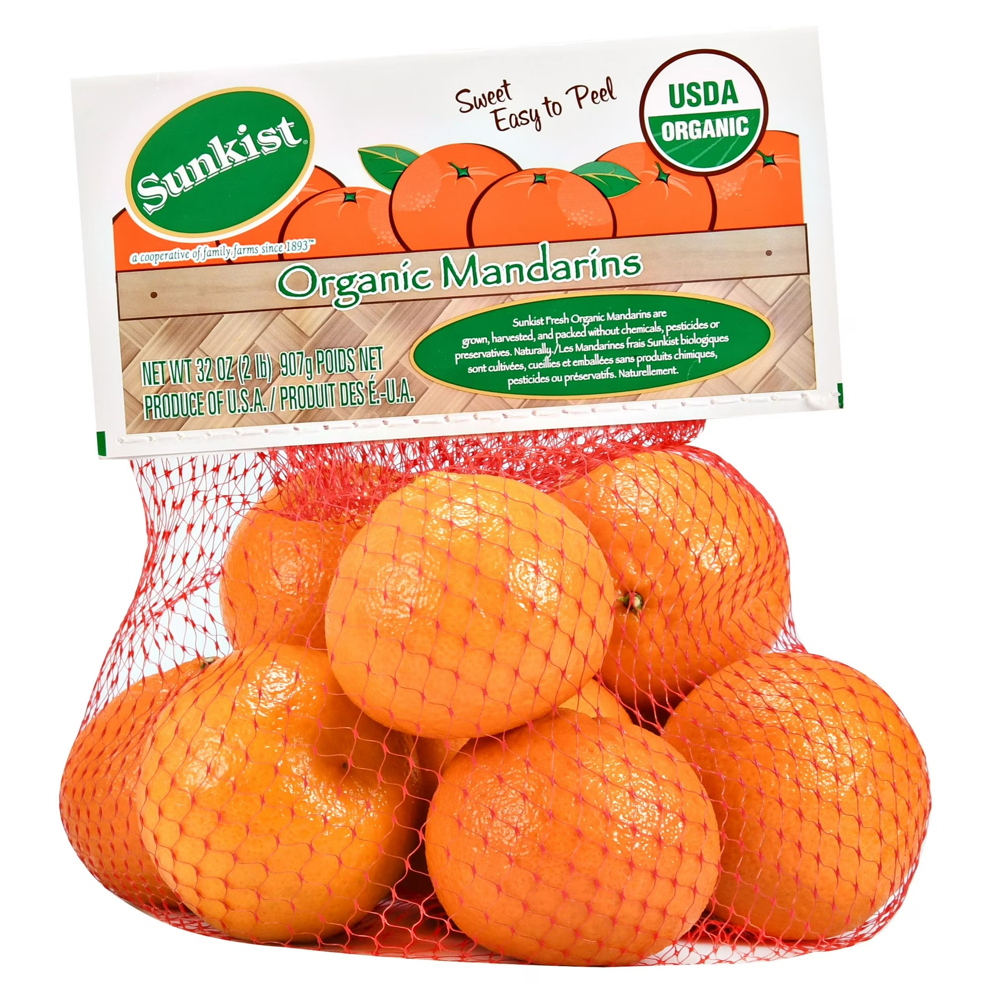Fresh Organic Clementines, 2 lb Bag