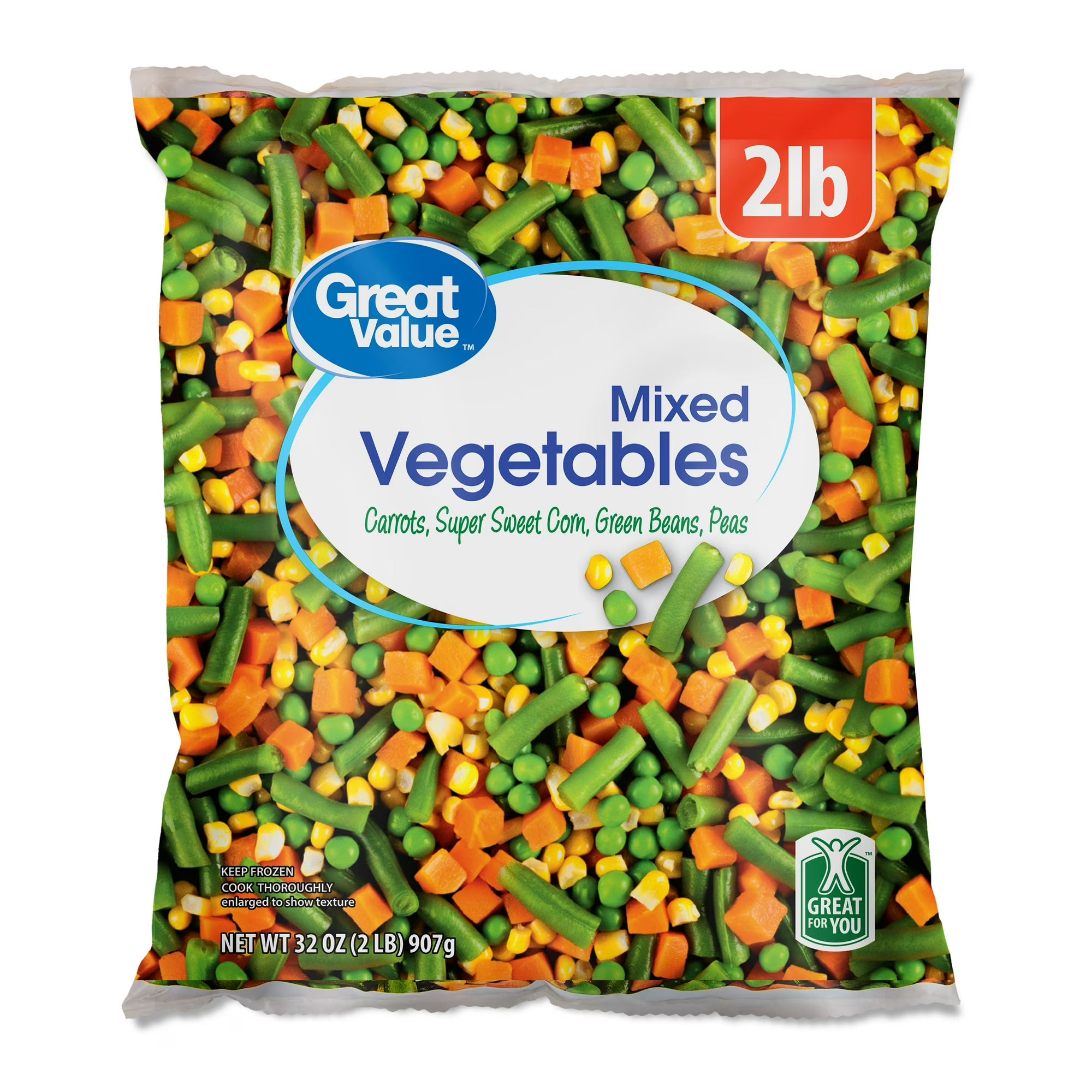 Great Value Mixed Vegetables, 32 oz Bag (Frozen)