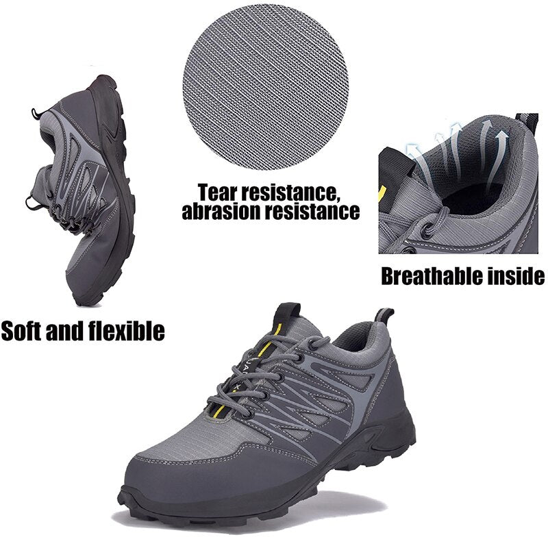 SUADEX 2022 New Men's Work Shoes Safety Shoes Boot Steel Toe Cap Anti-Smashing Anti-Piercing Outdoor Sporty Protective Sneakers