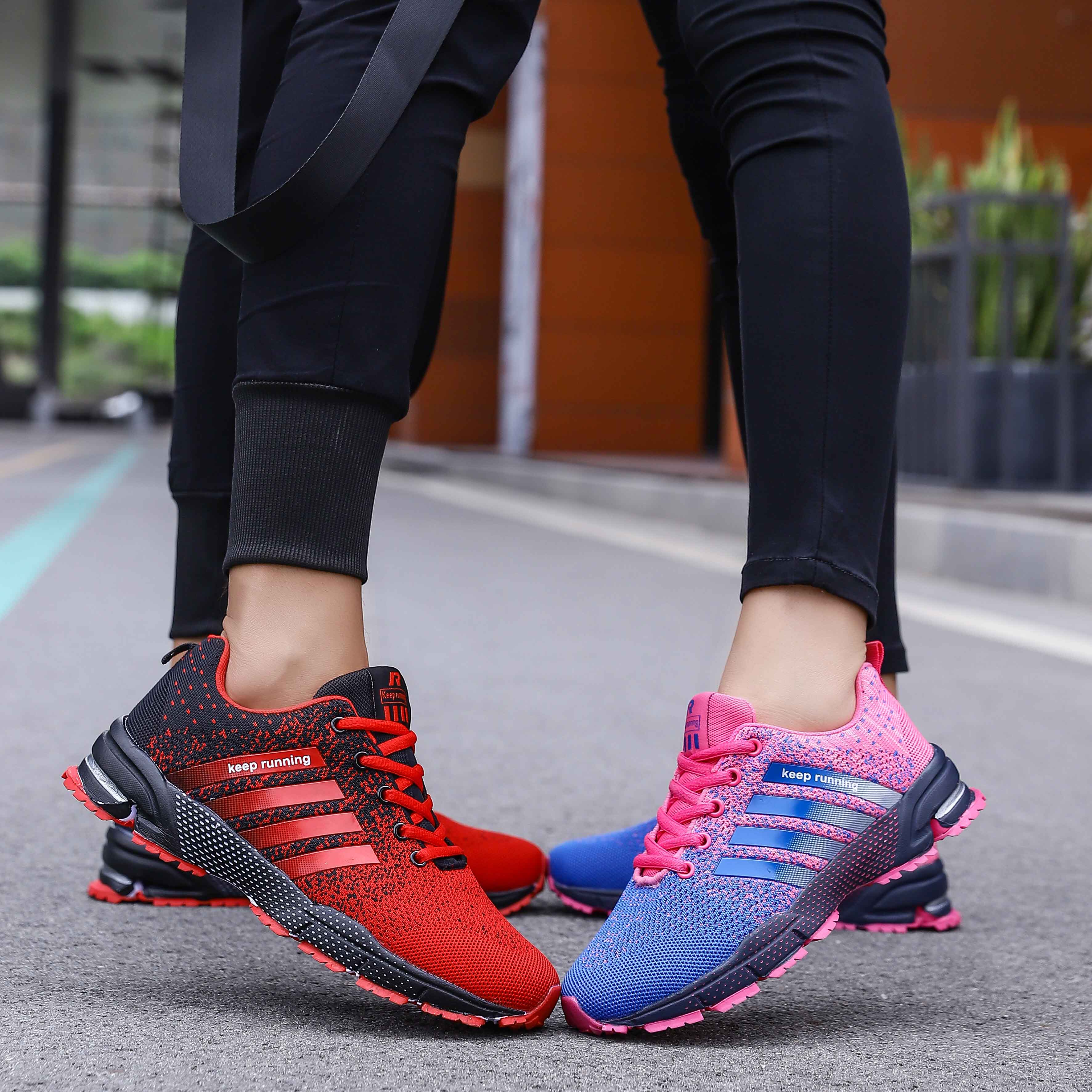 Womens Running Shoes Lightweight Breathable Massage Male Sneakers Outdoor Jogging Walking Athletic Training Footwears For Man