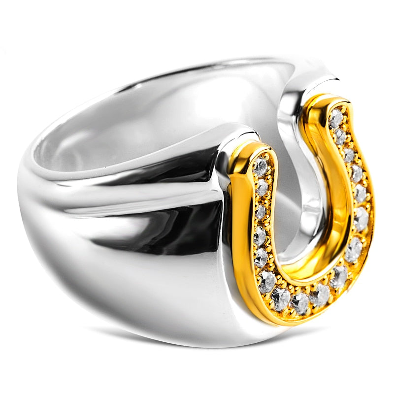 Luxury Micro Set Zircon Crown Rings for Men Women Gold Color Ring Party Banquet Jewelry Gift