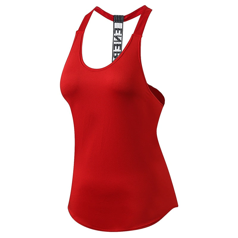 2023 Gym Tops Women's Sports Top Letter Backless Shirts Sleeveless Yoga Tops Fitness Running Quick Dry Tank Crop Top