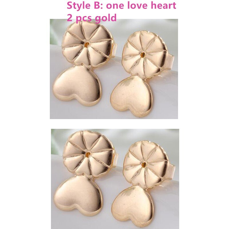 Love Heart Stud Back  Lifters Adjustable Earring Lifts Ear Lobe Ster For Ornaments And Accesso Ries M2082