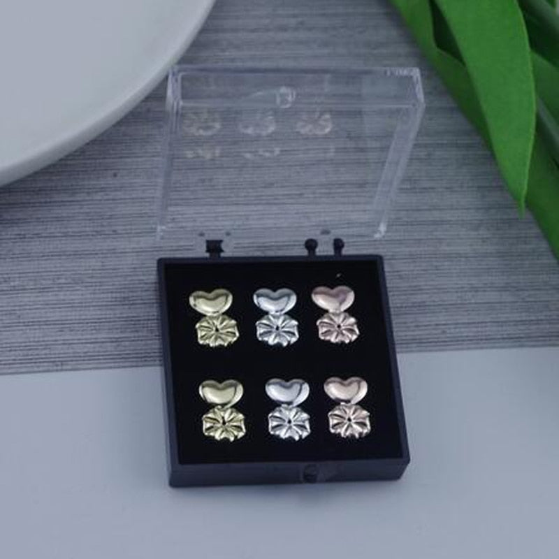 Love Heart Stud Back  Lifters Adjustable Earring Lifts Ear Lobe Ster For Ornaments And Accesso Ries M2082