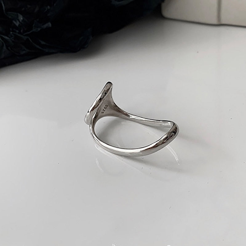 Foxanry INS Fashion Stamp Finger Rings Charm Women Irregular Simple Geometric Birthday Party Jewelry Gifts - Jeglowstore