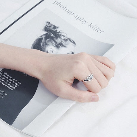 Wave Ring Real 925 Sterling Silver belt Fine Jewelry For Charm Women Birthday party Accessories Gift