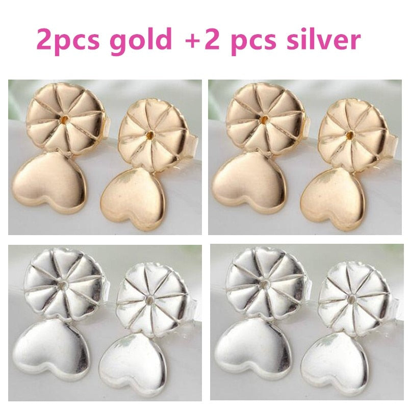 Love Heart Stud Back  Lifters Adjustable Earring Lifts Ear Lobe Ster For Ornaments And Accesso Ries M2082