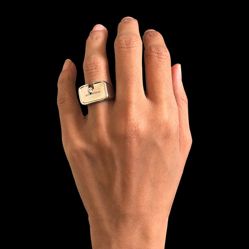 Unique Design Notch Set Crushed Zircon Rings for Men Creative Fashion Rings Jewelry Gifts