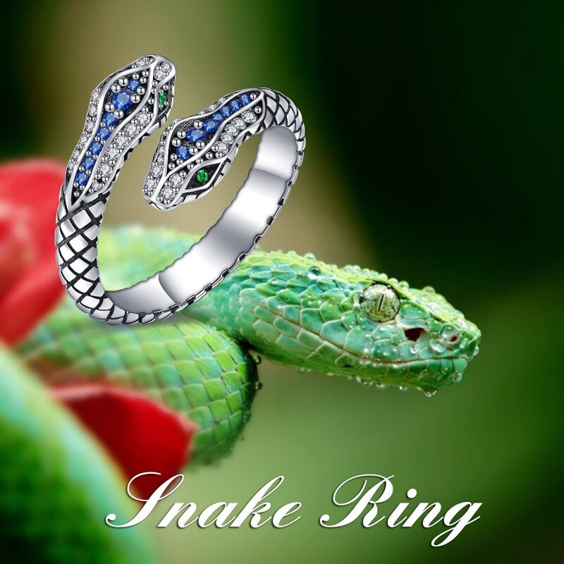 Adjustable Snake Ring Creative Jewelry Hip Hop Fashion Accessories Ladies Ring Ao New Reptile Snake Ring Gift for Reptile