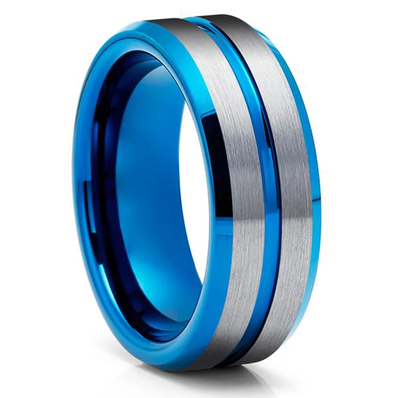Men’s 8mm Black Titanium Wedding Ring - Jeglowstore