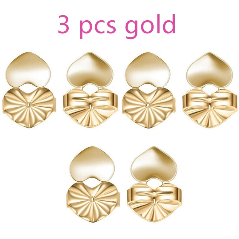 Love Heart Stud Back  Lifters Adjustable Earring Lifts Ear Lobe Ster For Ornaments And Accesso Ries M2082