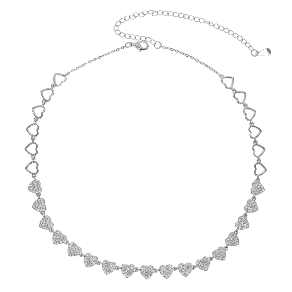 Multi-Heart Link Chain Necklace - Jeglowstore