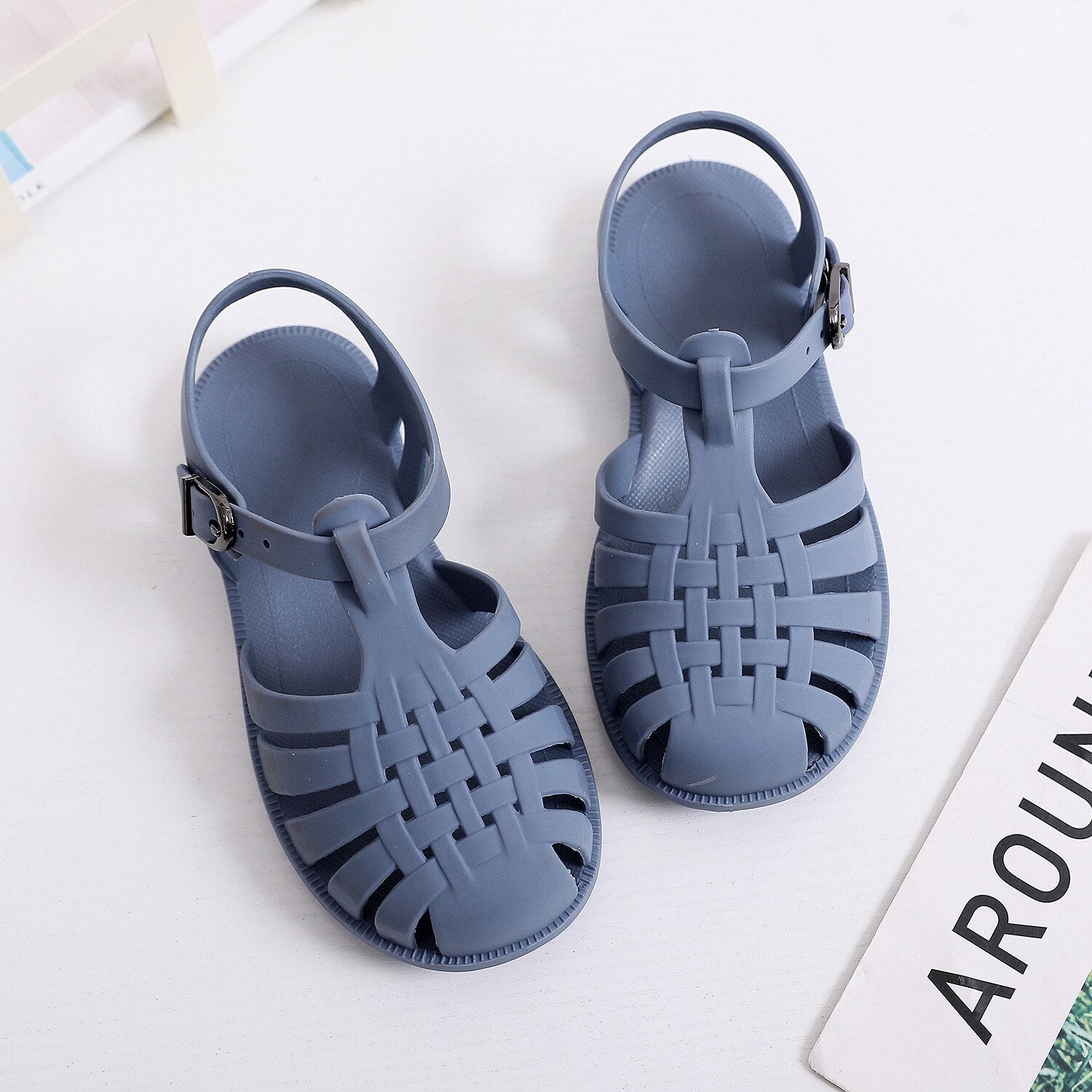 Baby Gladiator Sandals Casual Breathable Hollow Out Roman Shoes PVC Summer Kids Shoes 2022 Beach Children Sandals Girls