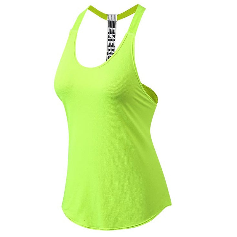 2023 Gym Tops Women's Sports Top Letter Backless Shirts Sleeveless Yoga Tops Fitness Running Quick Dry Tank Crop Top
