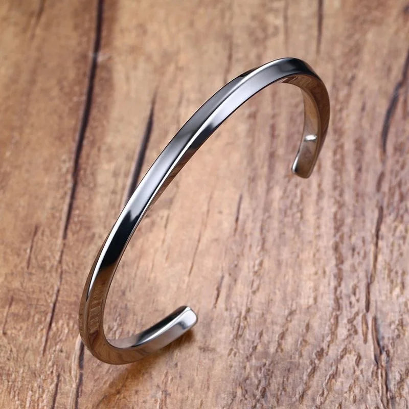 Unisex Twisted Steel Bangle - Jeglowstore