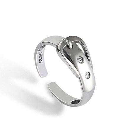 Wave Ring Real 925 Sterling Silver belt Fine Jewelry For Charm Women Birthday party Accessories Gift