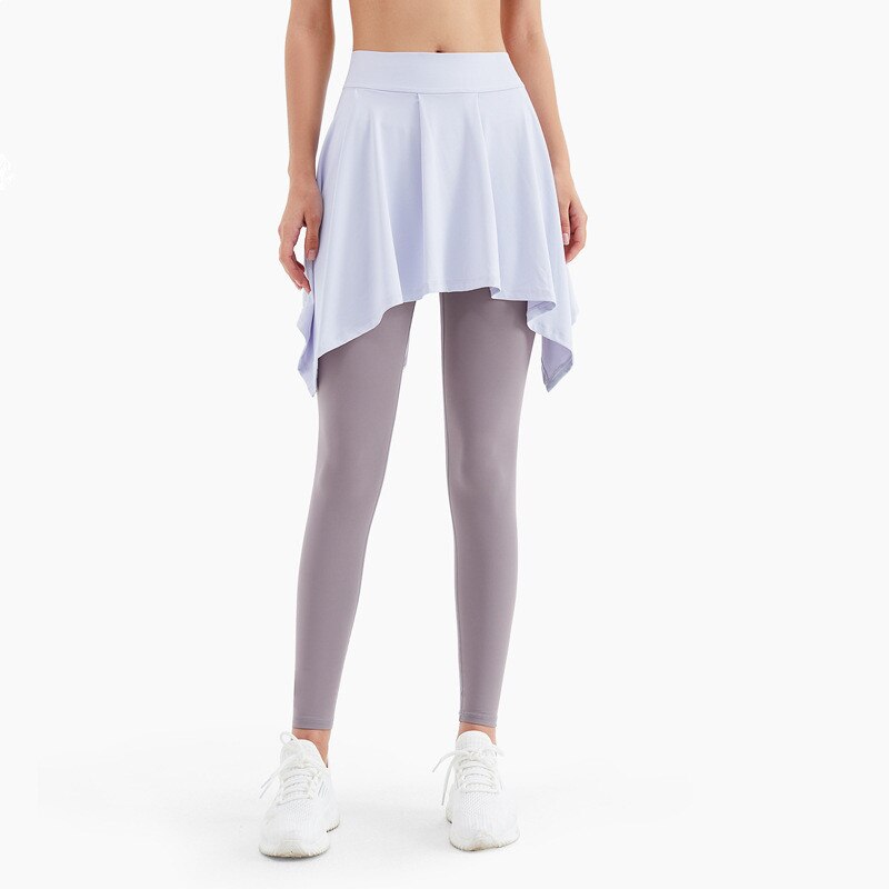 One Piece Women Tennis Skirt Running Golf Ballet Dancing Sports Hip Cover With Elestic Bandage Yoga Skort Fitness Gym Sportswear