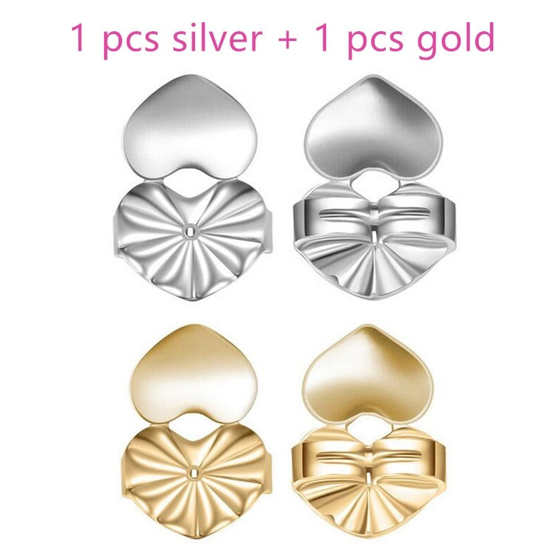 Love Heart Stud Back  Lifters Adjustable Earring Lifts Ear Lobe Ster For Ornaments And Accesso Ries M2082