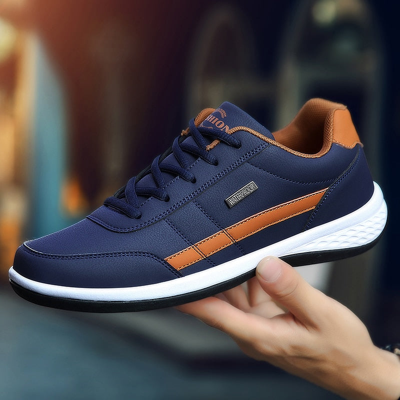 Leather Casual Italian Breathable Leisure Male Sneakers