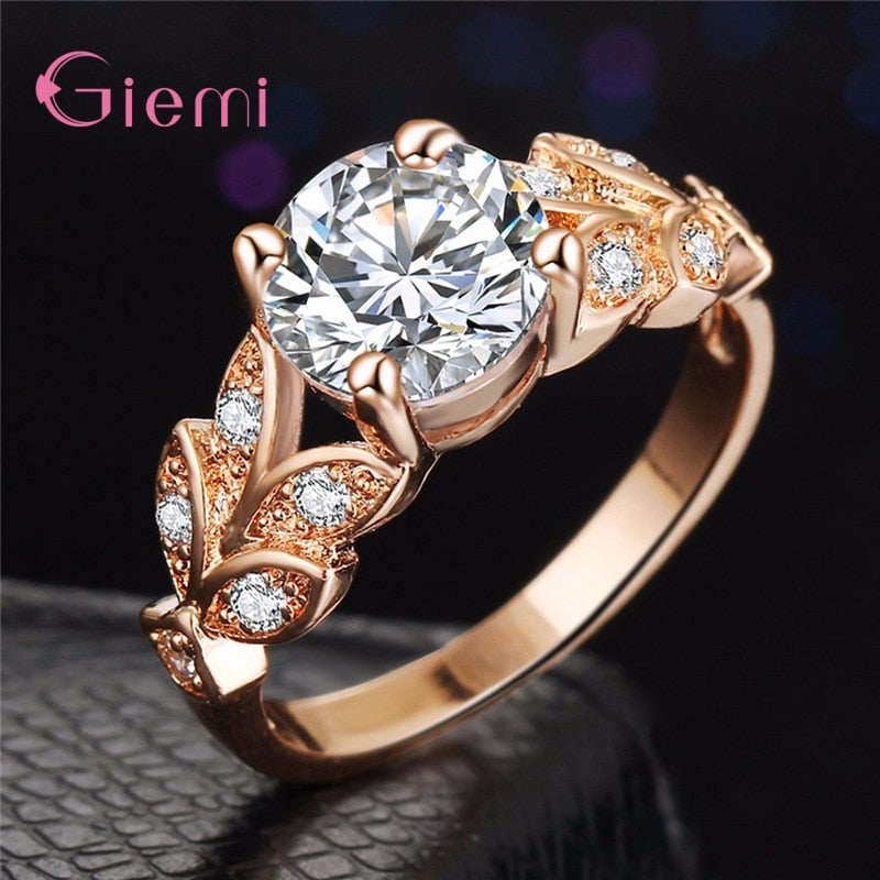 Top Sale 925 Sterling Silver Fashion CZ Rings For Women/Girls Good Quality Wedding/Engagement Party Jewelry