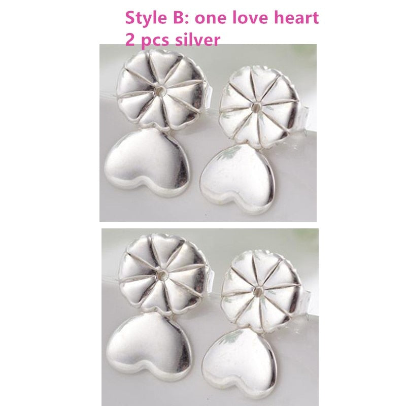 Love Heart Stud Back  Lifters Adjustable Earring Lifts Ear Lobe Ster For Ornaments And Accesso Ries M2082