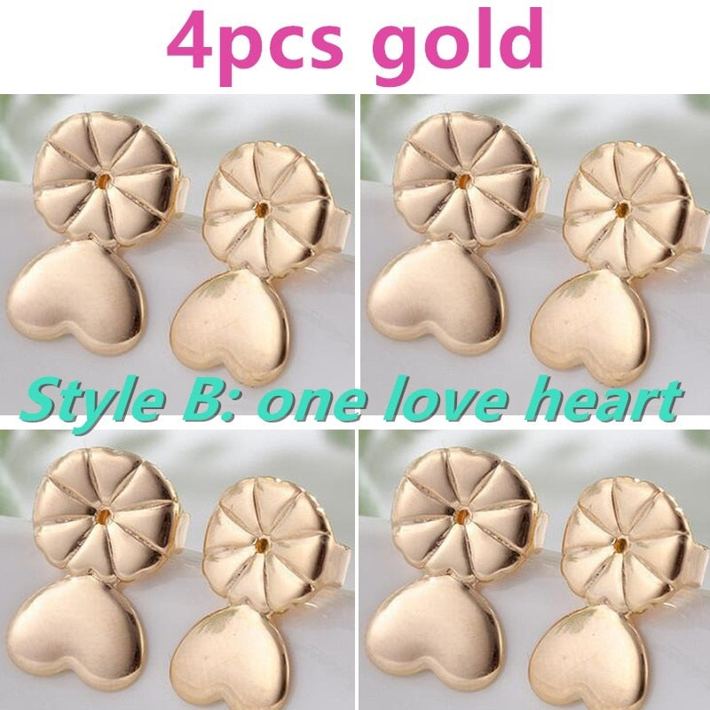 Love Heart Stud Back  Lifters Adjustable Earring Lifts Ear Lobe Ster For Ornaments And Accesso Ries M2082