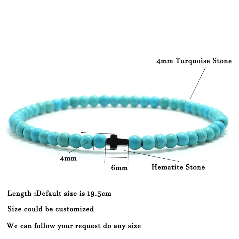 Tiger Eye Stone Cross Bracelet - Jeglowstore