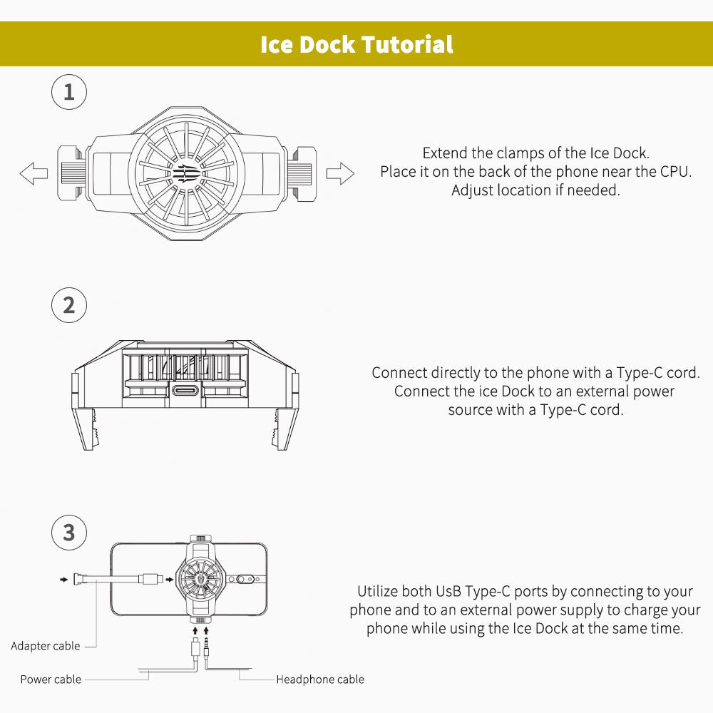100% Original Nubia REDMAGIC Gaming Phone Fan Cooler for Red Magic ICE Dock Fan