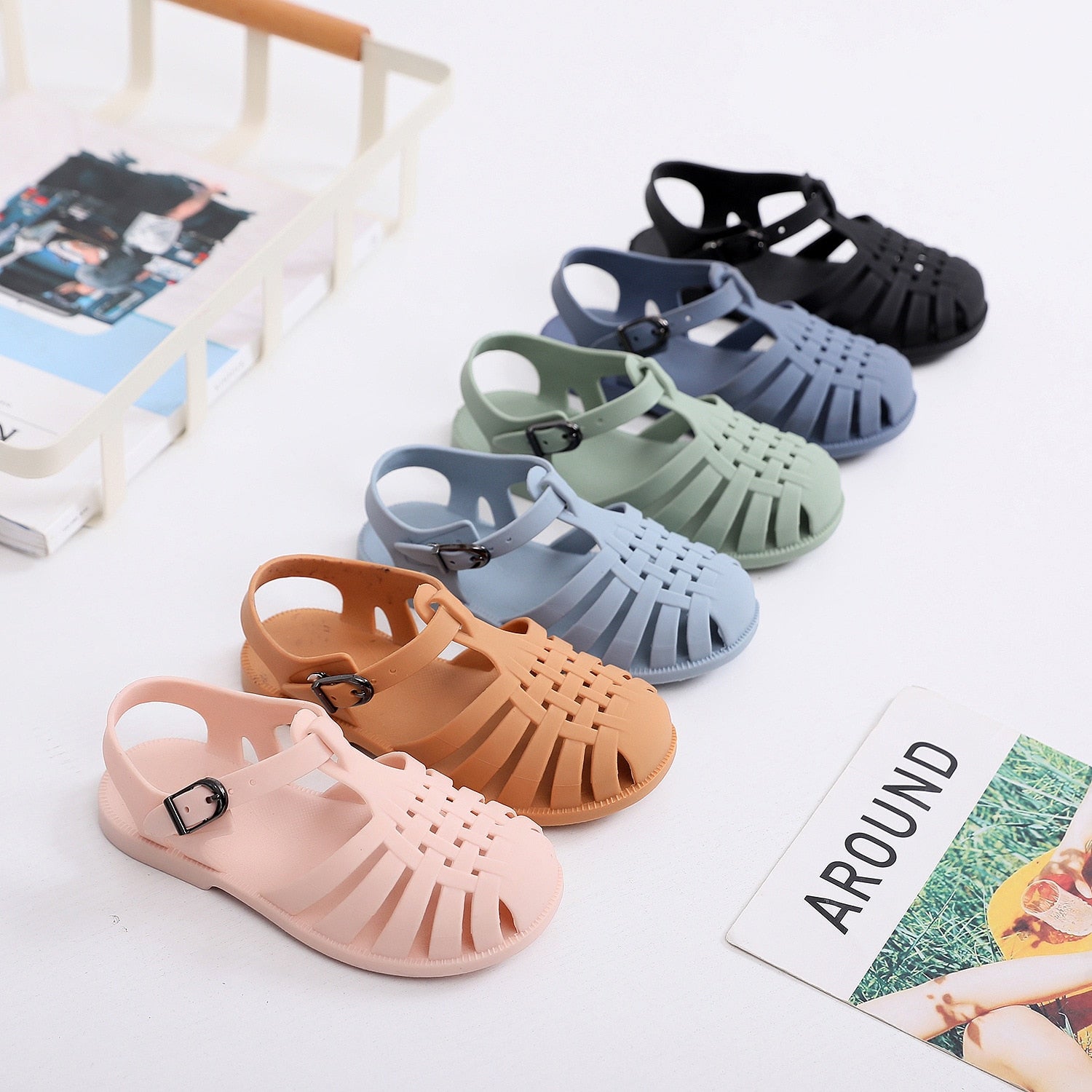 Baby Gladiator Sandals Casual Breathable Hollow Out Roman Shoes PVC Summer Kids Shoes 2022 Beach Children Sandals Girls