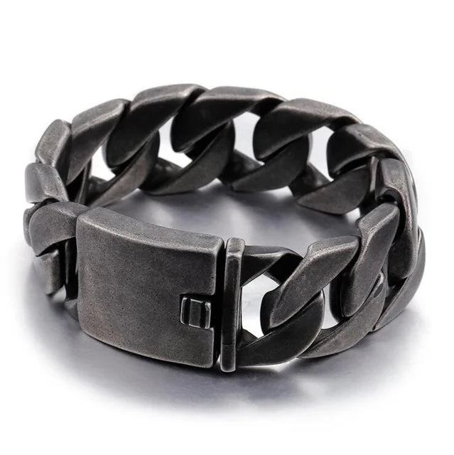 Silver Tone Cuban Curb Bracelet - Jeglowstore