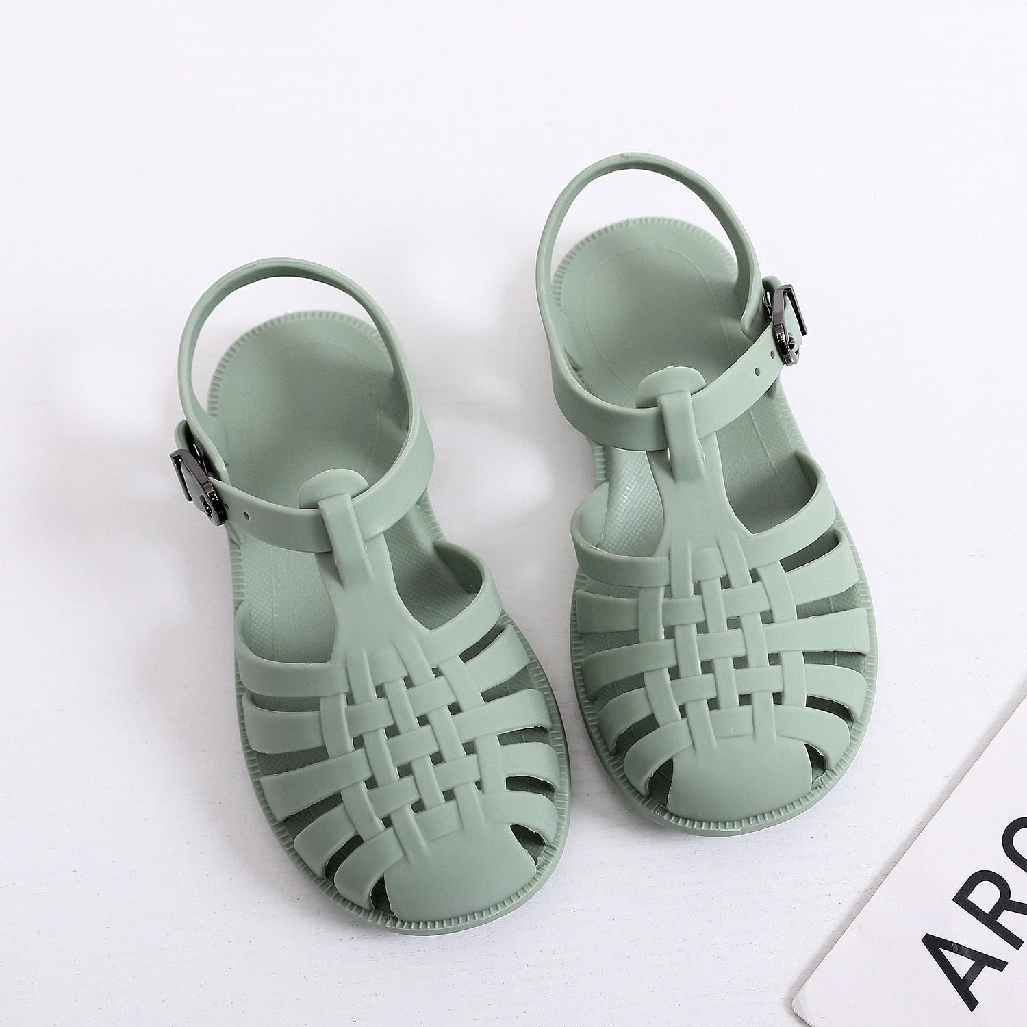 Baby Gladiator Sandals Casual Breathable Hollow Out Roman Shoes PVC Summer Kids Shoes 2022 Beach Children Sandals Girls