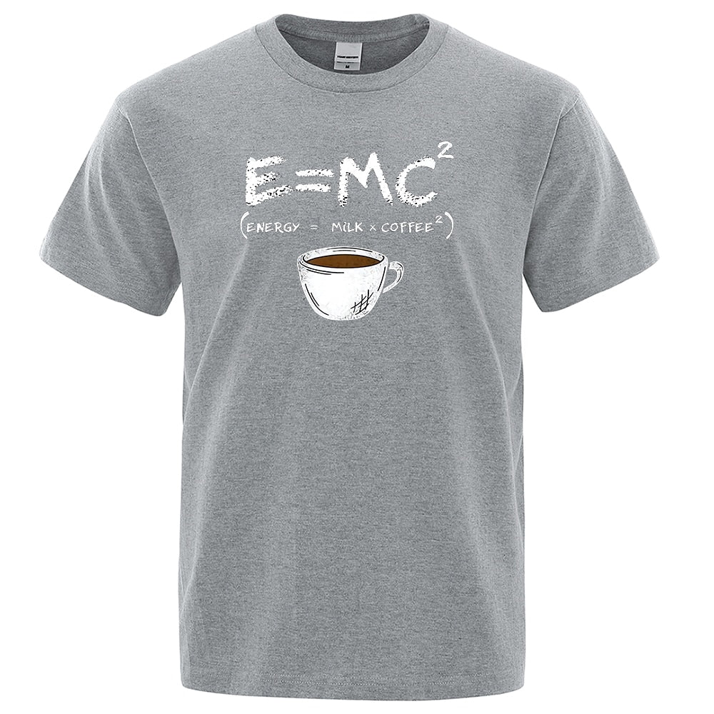 Energy=Milk+Coffee Printing Men Tshirt