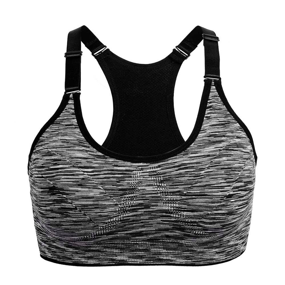 WANAYOU Women Sports Bra,Adjustable Spaghetti Strap Padded Top For Fitness Running Gym Athletic,Seamless Yoga Sports Bra Top
