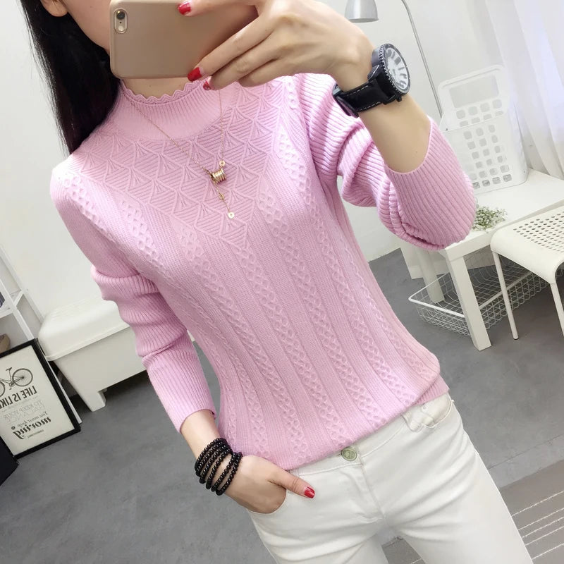 Women’s Half-High Collar T shirt - Jeglowstore