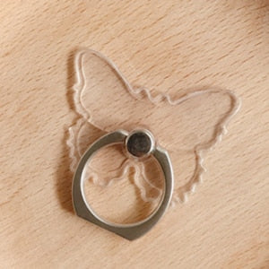 Universal Mobile Phone Holder Stand Finger Ring Magnetic For cute Cell Smart Phone Transparent holder for iphone 11 12 XS MAX