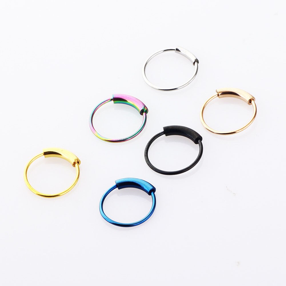 Fashion Surgical Steel Nose Hoop Nose Ring Stud Punk Style Body Piercing Jewelry Nose Lip Cartilage Tragus Helix Ear Piercing