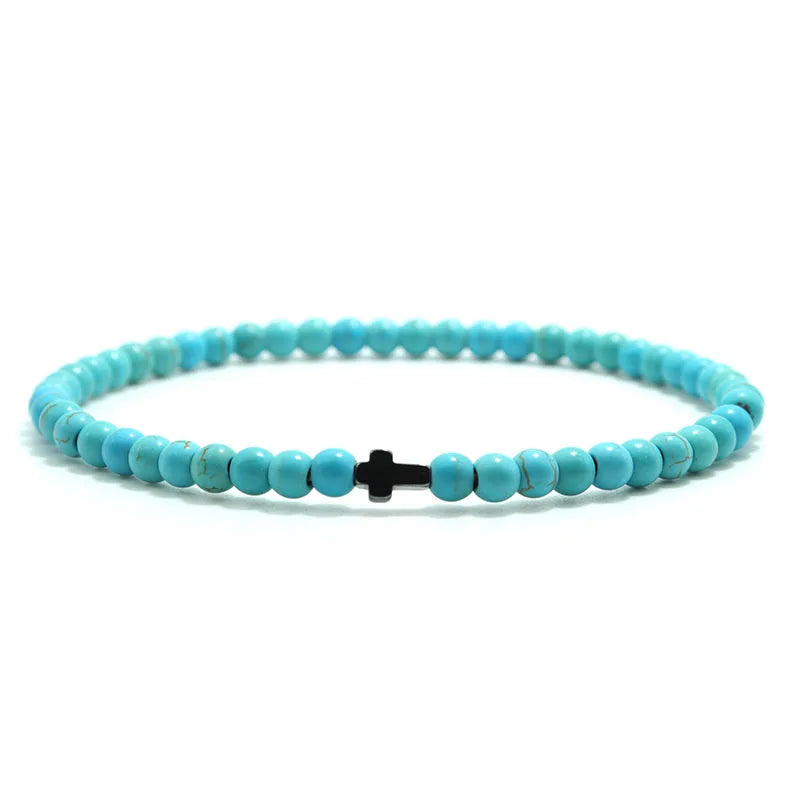 Tiger Eye Stone Cross Bracelet - Jeglowstore