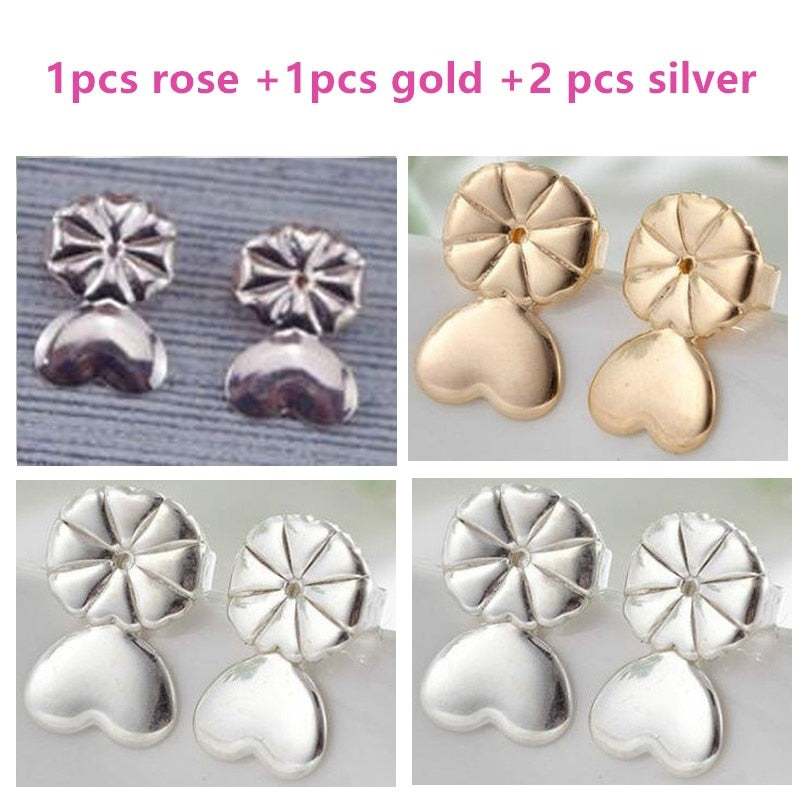 Love Heart Stud Back  Lifters Adjustable Earring Lifts Ear Lobe Ster For Ornaments And Accesso Ries M2082