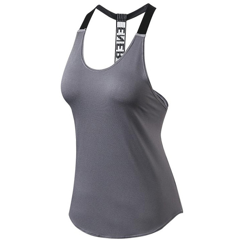 2023 Gym Tops Women's Sports Top Letter Backless Shirts Sleeveless Yoga Tops Fitness Running Quick Dry Tank Crop Top