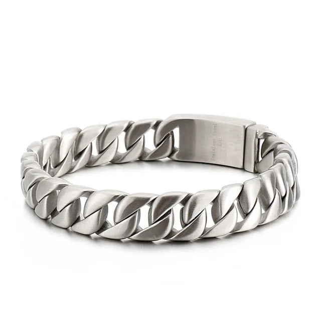 Silver Tone Cuban Curb Bracelet - Jeglowstore