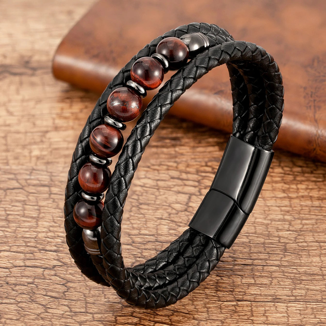 Trendy Multilayer Leather Bead Bracelet - Jeglowstore