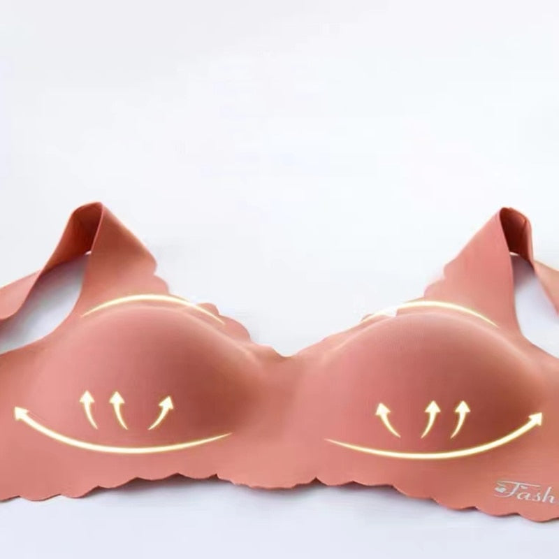 Women&#39;s Seamless Sexy Bra Fashion Push-Up Bra Without Steel Ring Underwear Push-Up Bra With Padded Top Black Underwear