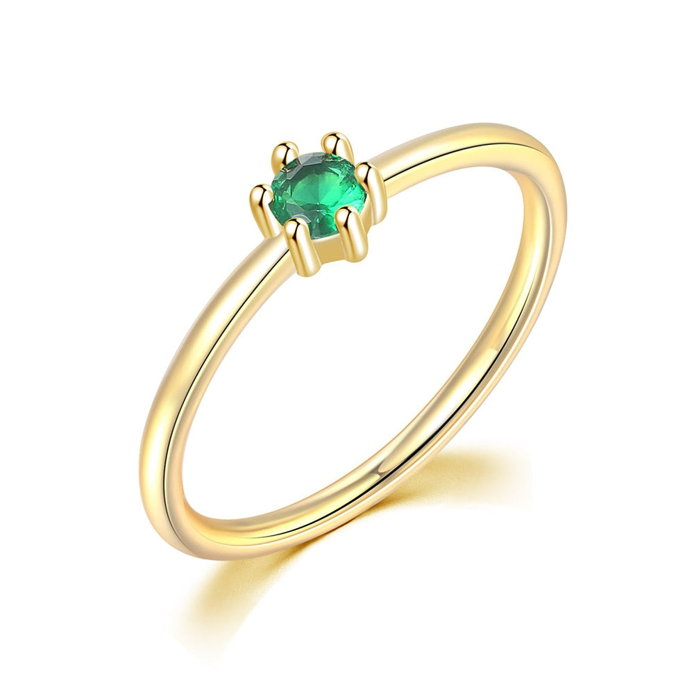 Thin Dainty Stacking Rings For Women Elegant Mini 3 Color Crystal Zircon Tiny Eternity Stacking Ring Fashion Jewelry KCR065