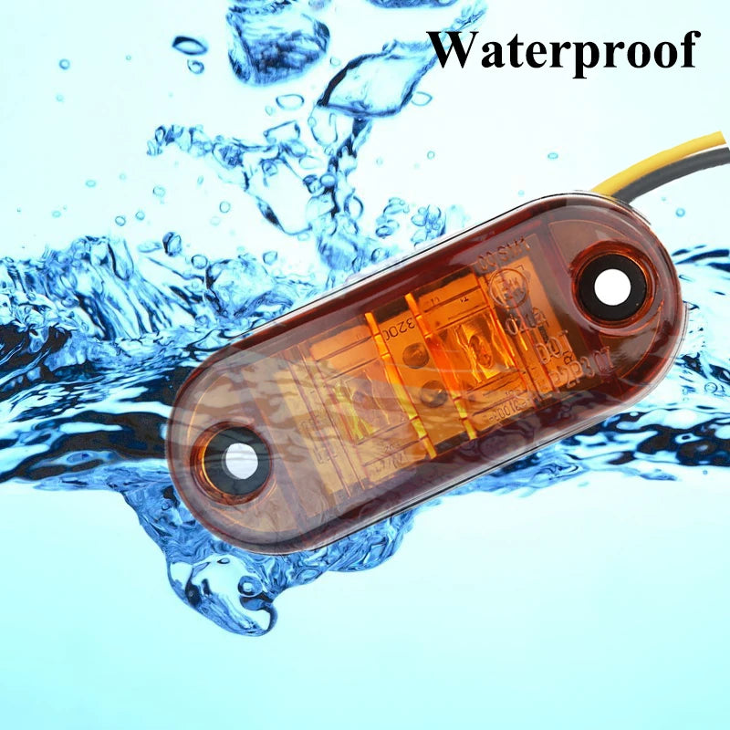 10PCS 12V 24V LED Side Marker Lights Parking lights Warning Tail Lamps Auto Lorry Trailer Light Amber Truck Accessories