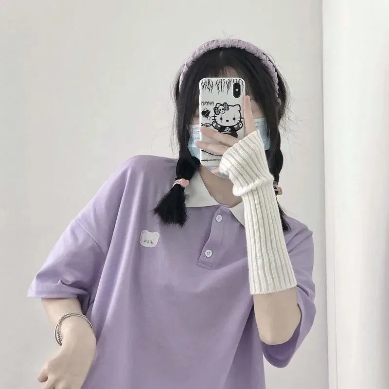 Women’s Cute Cotton Polo T-Shirt - Jeglowstore