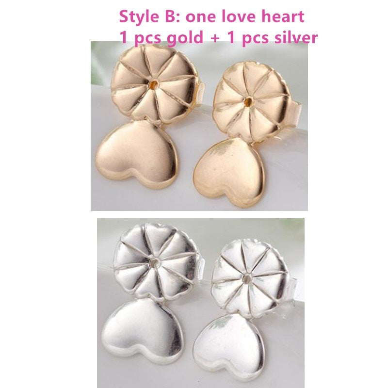 Love Heart Stud Back  Lifters Adjustable Earring Lifts Ear Lobe Ster For Ornaments And Accesso Ries M2082