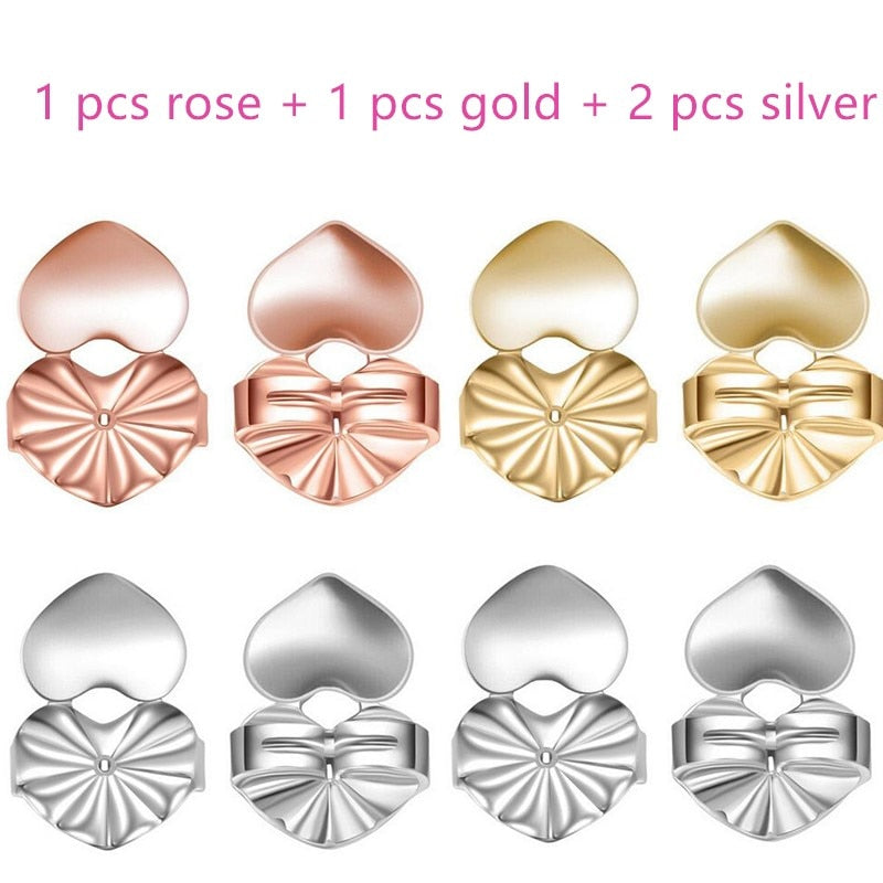 Love Heart Stud Back  Lifters Adjustable Earring Lifts Ear Lobe Ster For Ornaments And Accesso Ries M2082