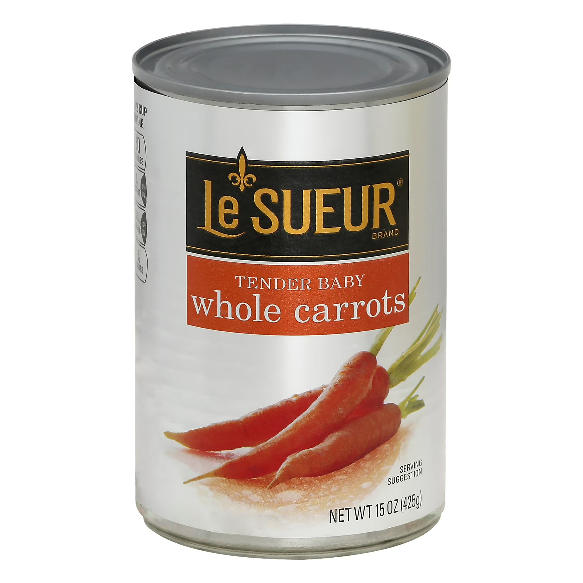 Le Sueur Whole Tender Baby Carrots 15 oz Can (Pack of 2)