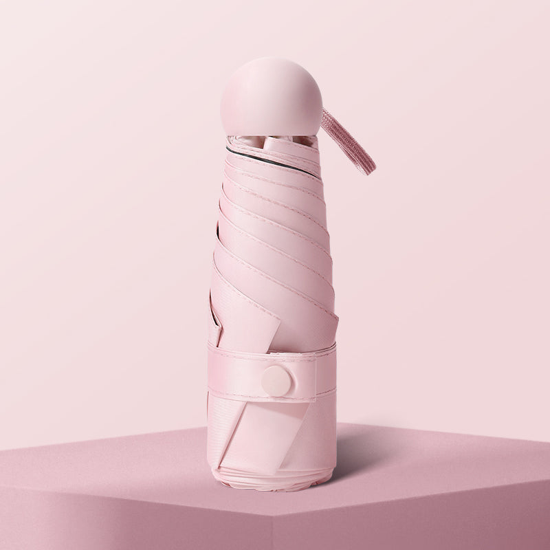 Five-Fold Umbrella Sunny and Rainy Dual-Use Women's Sun Umbrella UV-Proof Five-Fold Eight-Bone Capsule Umbrella Foldable Mini Sunshade Umbrella