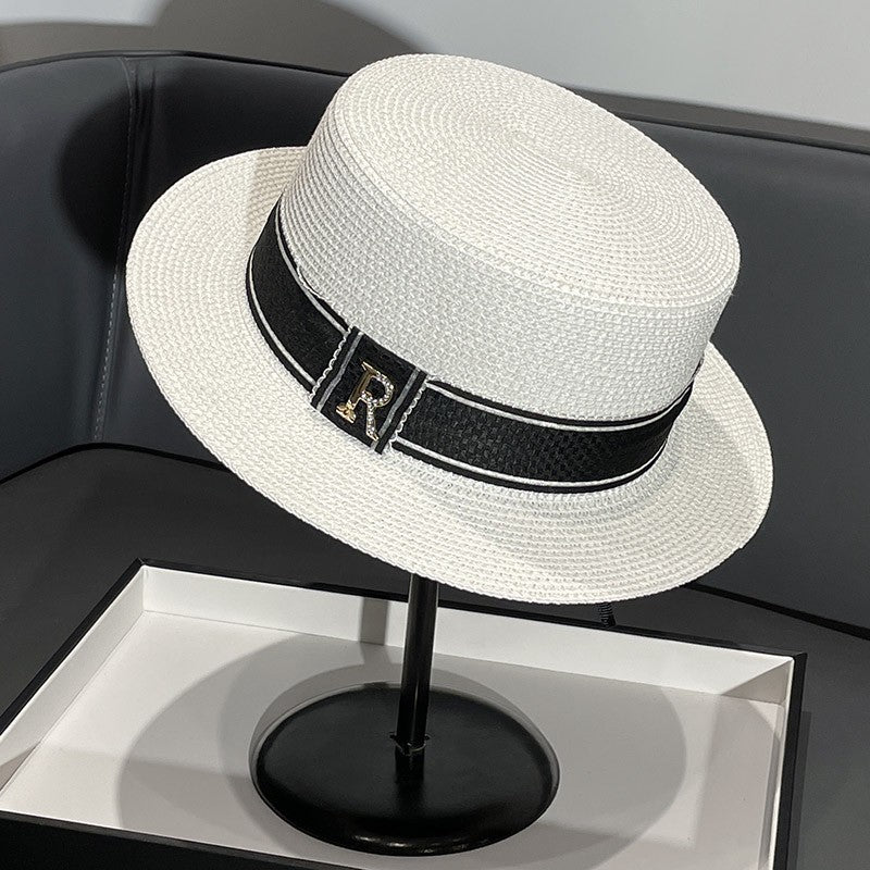 Japanese Style Straw Hat Women's 2023 New Summer French Style Sun-Blocking Straw Hat All-Match Face-Flattering Small Sun Hat